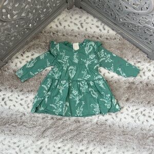 Burt’s Bees Baby long sleeve dress girls 3-6 months pastel floral girlhoodcore
